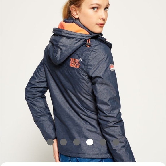 SUPERDRY -Pop Zip Hooded Arctic SD-Windcheater Jacket - Picture 2 of 6